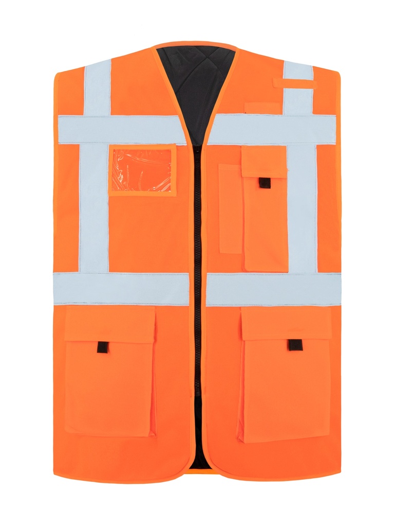 Korntex Multifunktionswarnweste CF gefütterte EN 20471, neonorange, 4XL