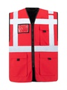 Korntex Multifunktionsweste CF gefütterte EN 17353, rot, 4XL