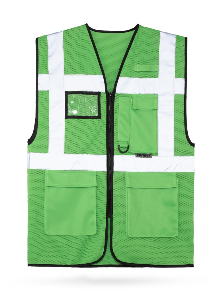 Korntex Mesh Multifunktionsweste, grün, 5XL