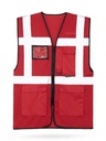 Korntex Mesh Multifunktionsweste, rot, 5XL