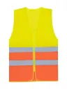 Korntex Mesh CF Warnweste mit Reissverschluss EN 20471, neongelb/neonorange, L/XL