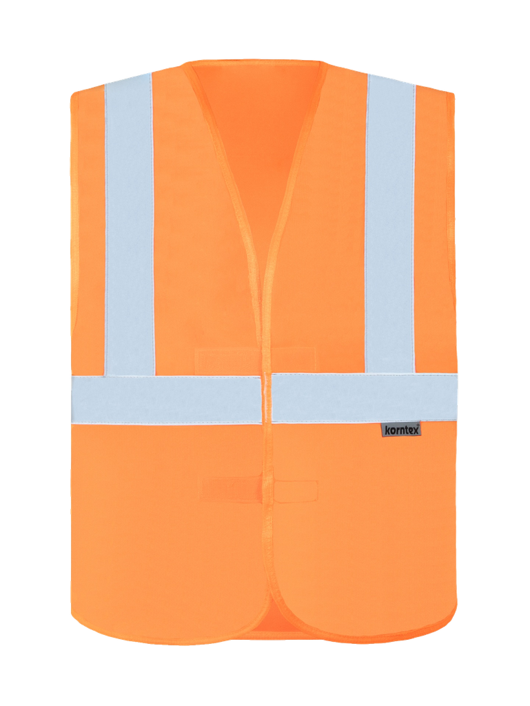 Korntex Warnweste mit drei Reflexstreifen EN 20471, neonorange, XXL