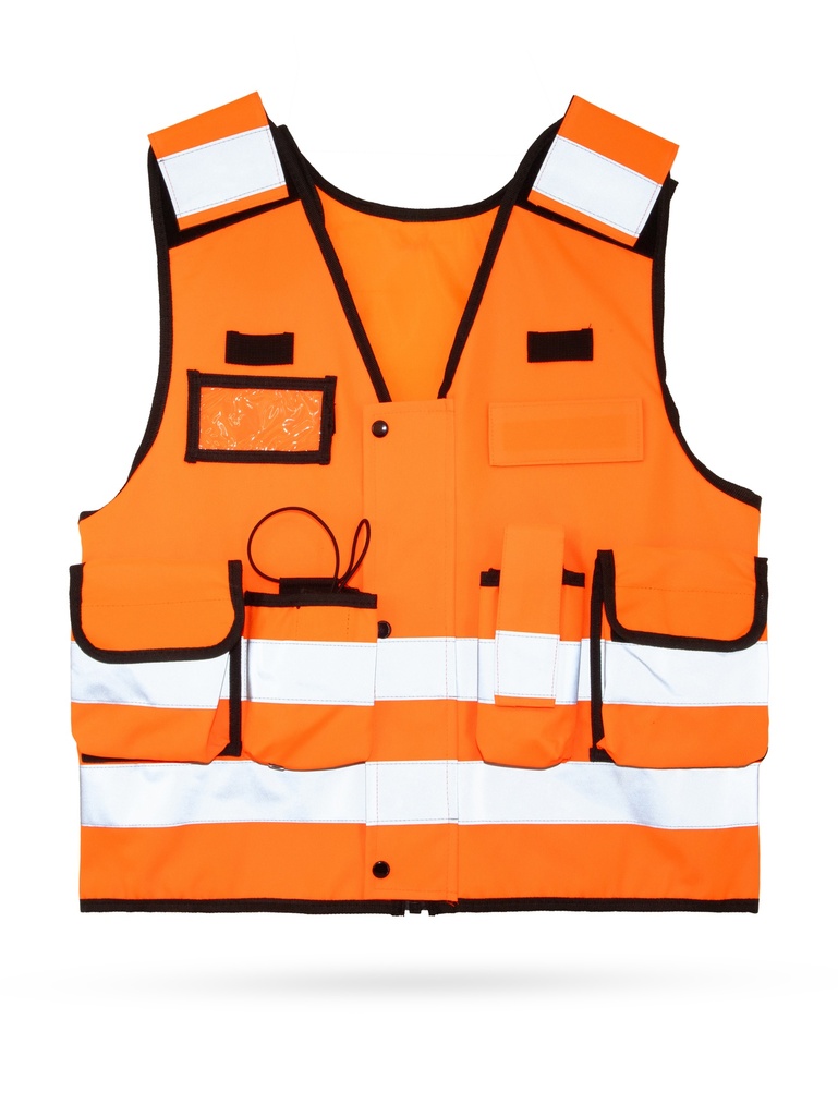 Korntex taktische Einsatzweste Premium EN 20471, neonorange, XXL/4XL