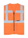 Korntex Hybrid Mesh Multifunktionsweste EN 20471, neonorange, 7XL