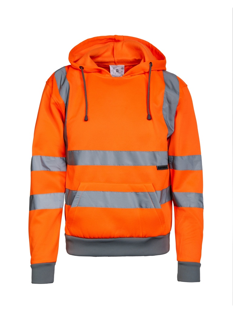 Korntex Hi-Vis Hoodie EN 20471, neonorange, 3XL