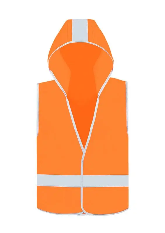 Korntex Kinder Warnweste mit Kapuze EN 17353, neonorange, XS