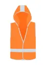 Korntex Kinder Warnweste mit Kapuze EN 17353, neonorange, XS