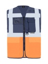 Korntex Multifunktionsweste, neonorange/navyblau, 4XL