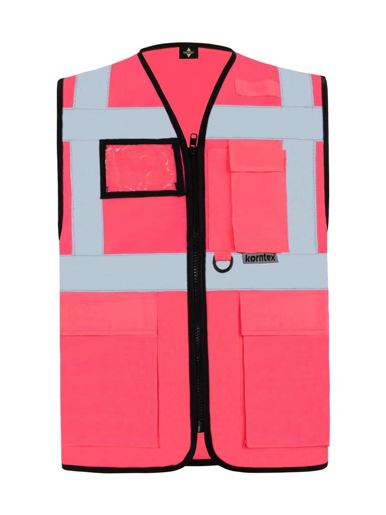 Korntex Multifunktionsweste, neonpink, S