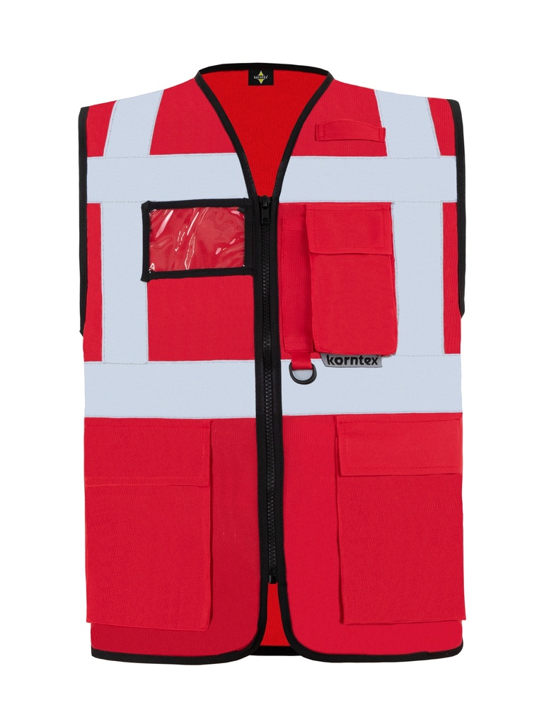 Korntex Multifunktionsweste, rot, 5XL