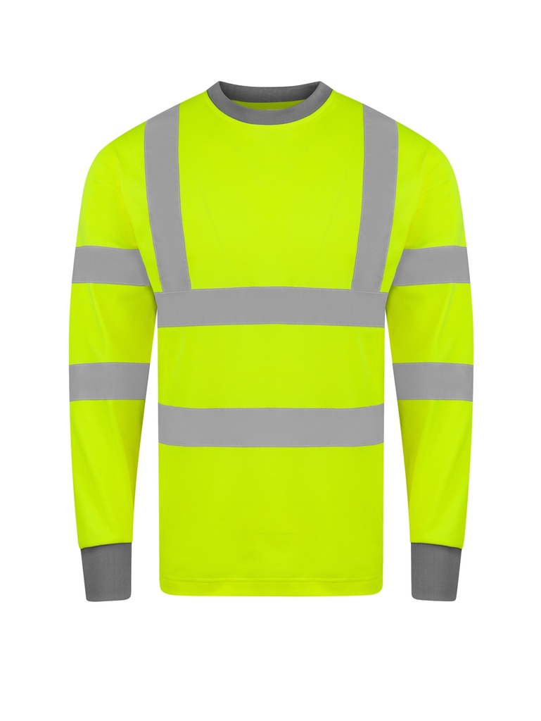 Korntex Hi-Vis Poly-Cotton Langarmshirt EN 20471, neongelb, S