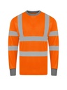 Korntex Hi-Vis Poly-Cotton Langarmshirt EN 20471, neonorange, 5XL