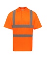 Korntex Hi-Vis Poly-Cotton Poloshirt EN 20471, neonorange, XXL