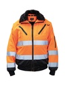 Korntex Hi-Vis Pilotenjacke EN 20471, schwarz/neonorange, 3XL