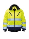 Korntex Hi-Vis Pilotenjacke EN 20471, neongelb/navyblau, L