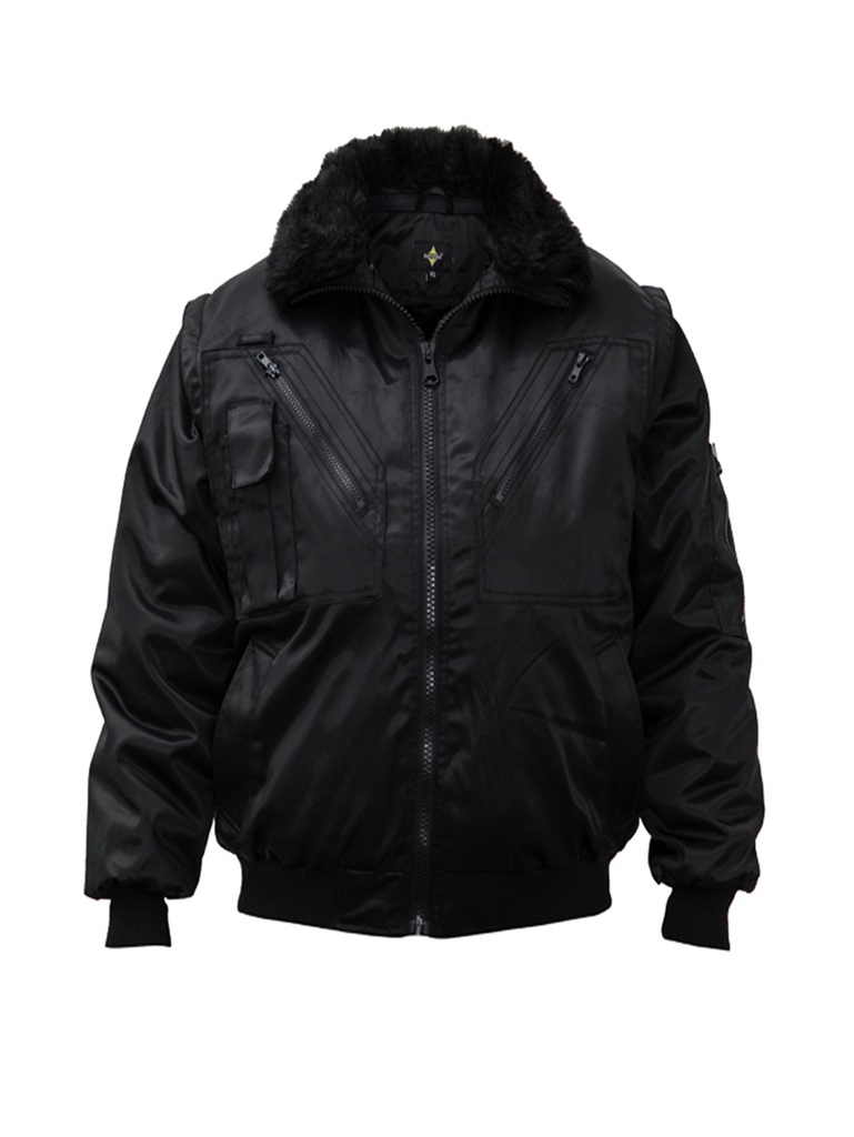 Korntex Pilotenjacke, schwarz, XS