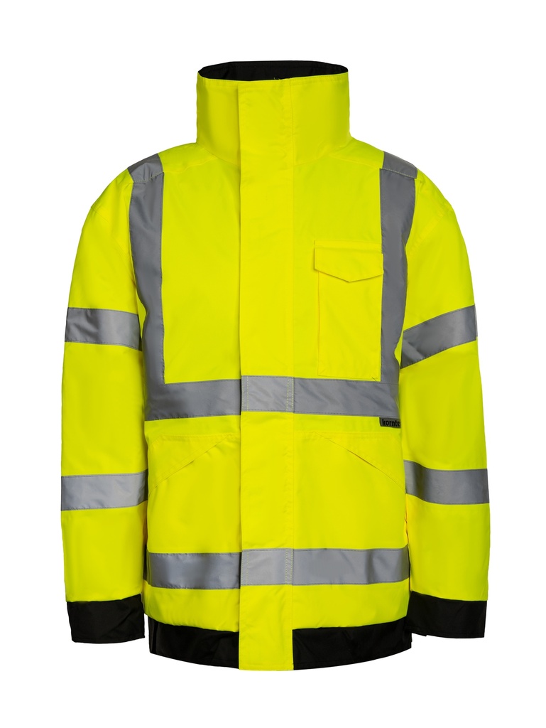 Korntex Hi-Vis Regenjacke EN 20471, neongelb, S