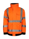 Korntex Hi-Vis leichte Regenjacke EN 20471, neonorange, 4XL