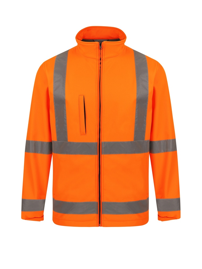 Korntex Hi-Vis Softshelljacke EN 20471, neonorange, XXL