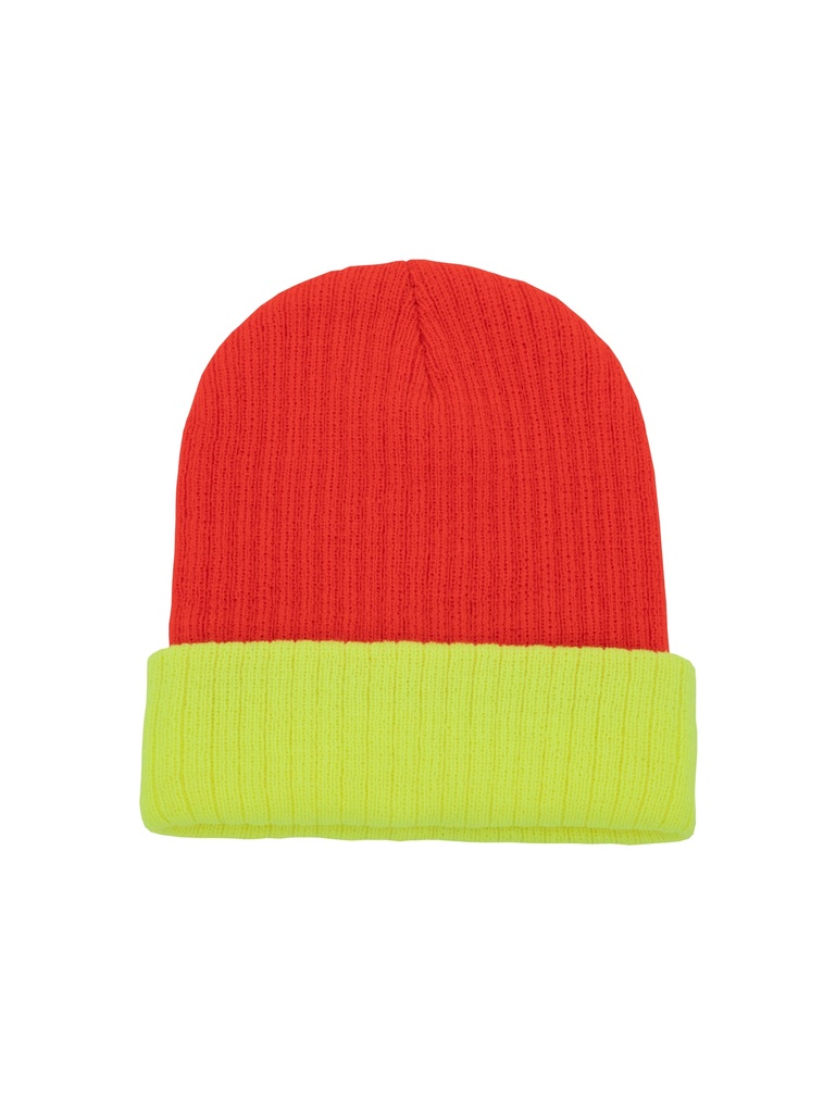 Korntex Beanie zwei farbig, orange/gelb