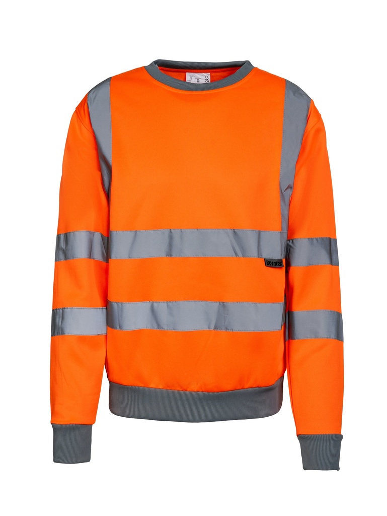 Korntex Hi-Vis Sweatshirt EN 20471, neonorange, S