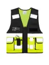 Korntex taktische Einsatzweste Basic, schwarz/gelb, M/XL