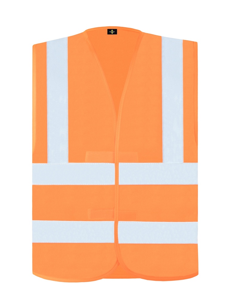 Korntex Warnweste mit vier Reflexstreifen EN 20471, neonorange, M