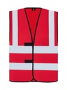 Korntex Funktionsweste mit vier Reflexstreifen, rot, 3XL