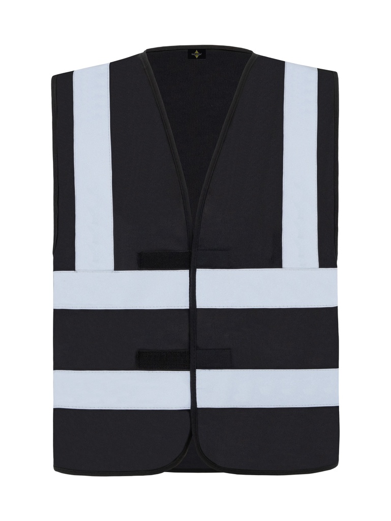 Korntex Funktionsweste mit vier Reflexstreifen, schwarz, 5XL