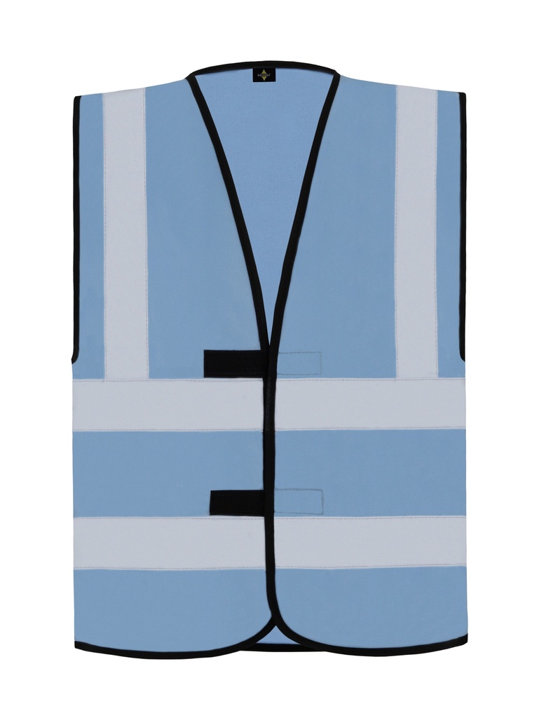 Korntex Funktionsweste mit vier Reflexstreifen, hellblau, 3XL