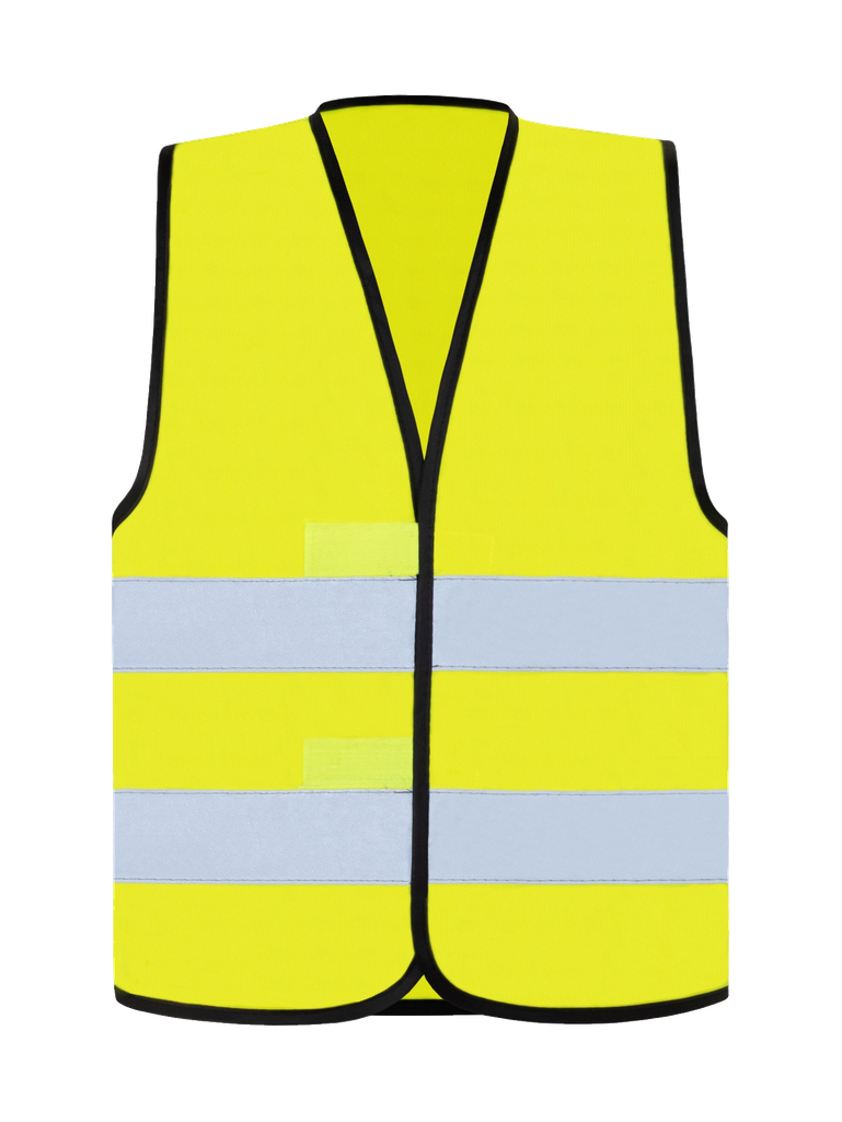 Korntex Warnweste mit schwarzem Saum EN 20471, neongelb, S