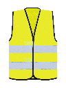 Korntex Warnweste mit schwarzem Saum EN 20471, neongelb, S