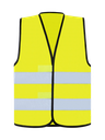 Korntex Warnweste mit schwarzem Saum EN 20471, neongelb, S
