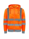 Korntex Hi-Vis Zipper Hoodie EN 20471, neonorange, XL