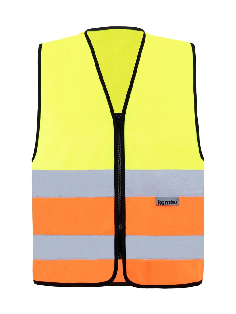 Korntex Warnweste mit Reissverschluss EN 20471, neongelb/neonorange, M