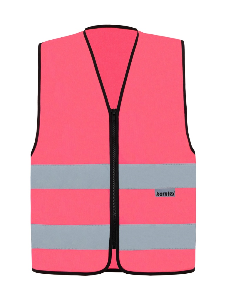 Korntex Funktionsweste mit Reissverschluss, neonpink, 4XL
