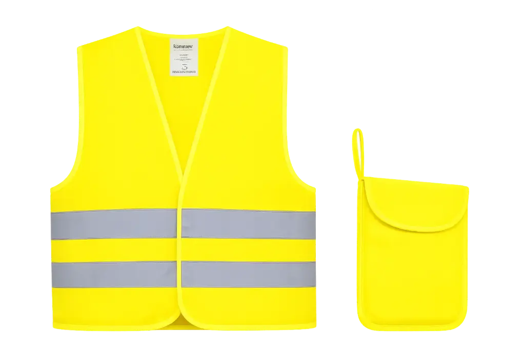 Korntex Warnweste Basic im Beutel EN 20471 , neongelb