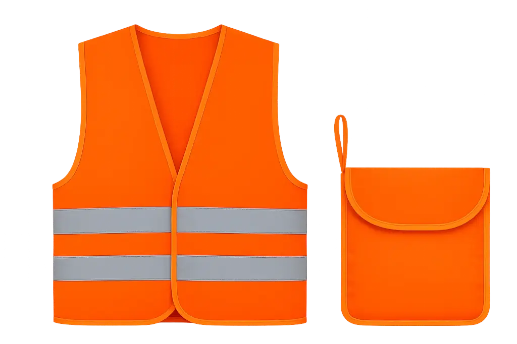 Korntex Warnweste Basic im Beutel EN 20471 , neonorange