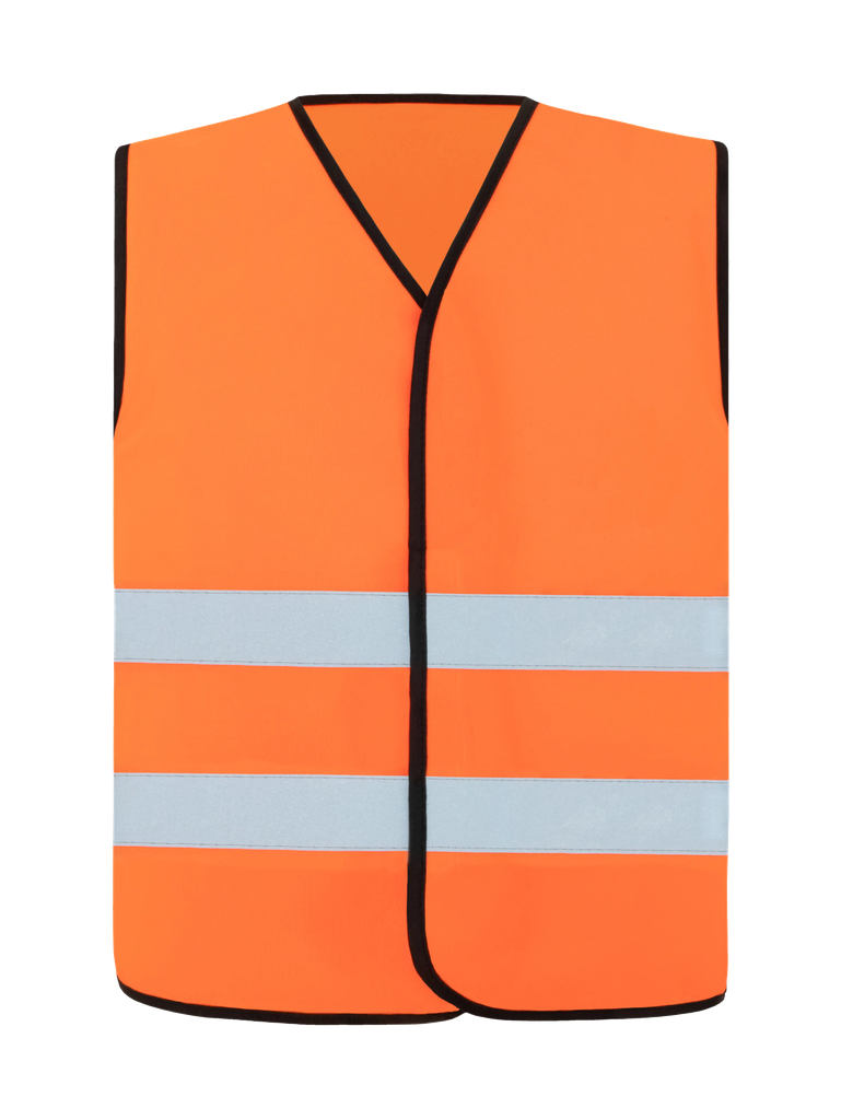 Korntex Warnweste CF mit schwarzem Saum EN 20471, neonorange, S/M