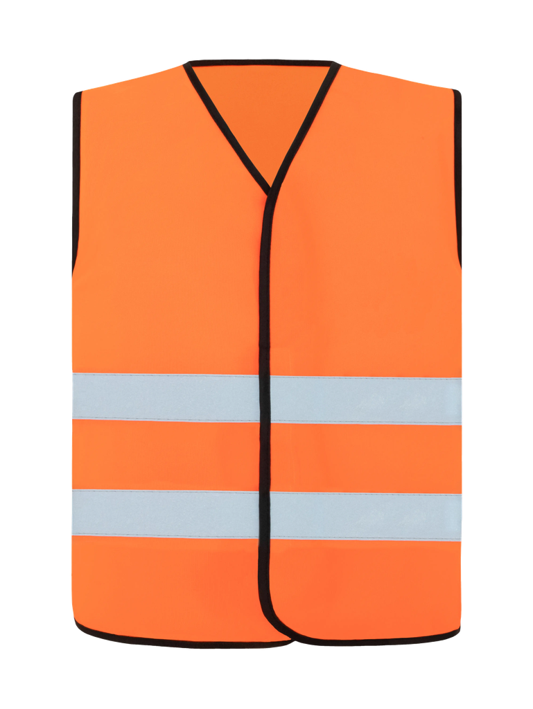 Korntex Warnweste CF mit schwarzem Saum EN 20471, neonorange, XXL/3XL