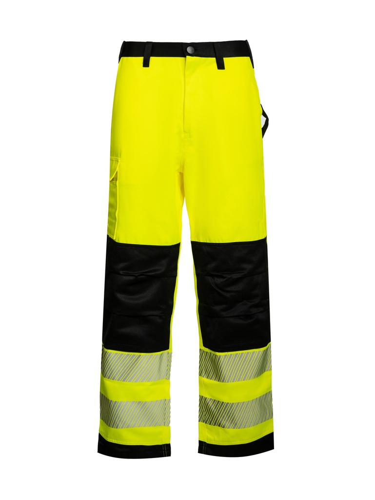 Korntex EOS Hi-Vis Hose EN 20471, schwarz/neongelb, Gr.24, kurz