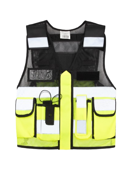 Korntex taktische Mesh Einsatzweste, schwarz/gelb, XXL/4XL