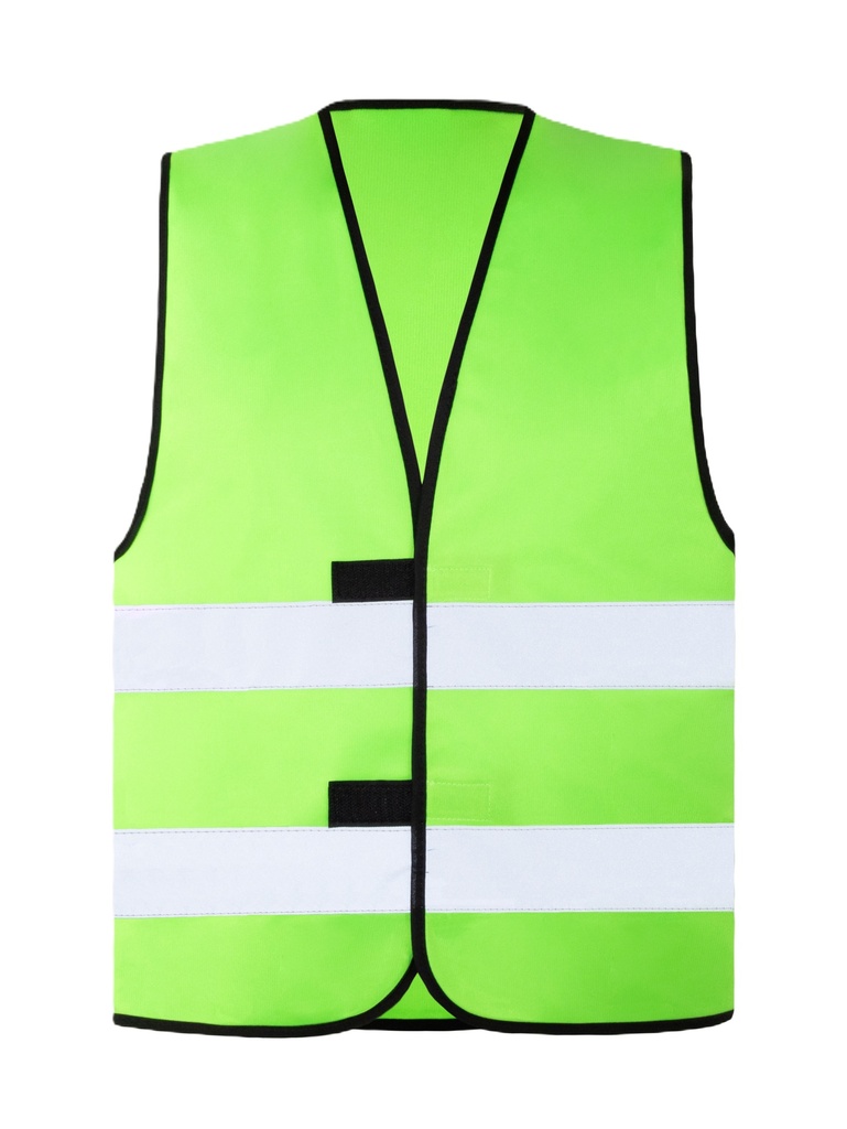 Korntex Funktionsweste mit schwarzem Saum, neongrün, XL