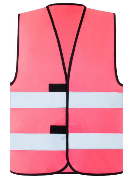 Korntex Funktionsweste mit schwarzem Saum, neonpink, S
