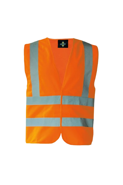 Korntex Warnweste mit vier Reflexstreifen, neonorange, L